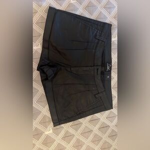 LTB Black Pleated Leather finish Shorts |size S